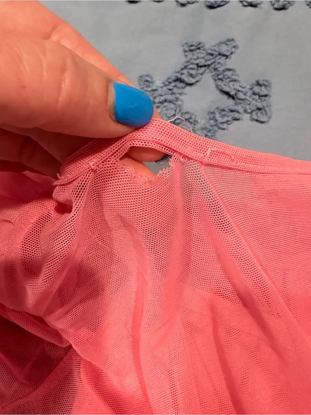 Kelle Pink Tie-Front Sheer Crop Top Child Large